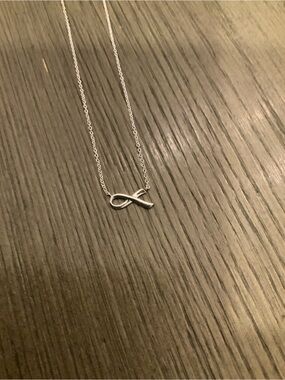 Silpada Silver Breast Cancer pendant Necklace -